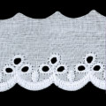 Broderie anglaise 30mm - bloem wit