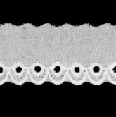 Broderie anglaise 30mm - bogen wit