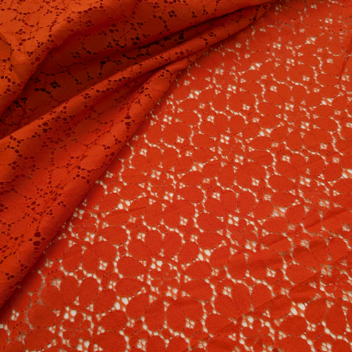 Kant - Oranjerood bloemen 250