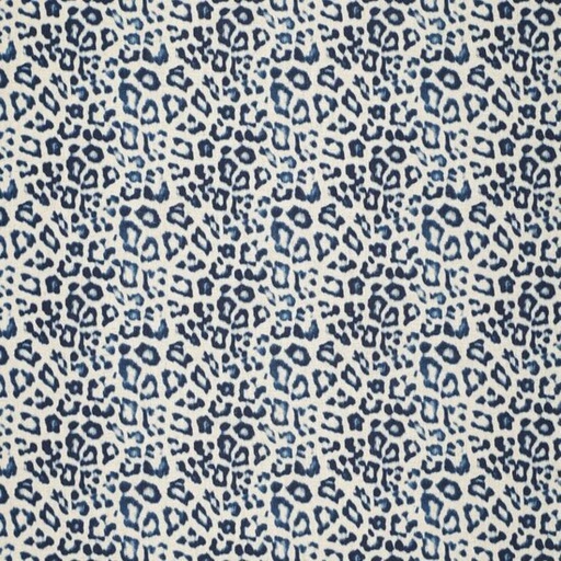 Linnen viscose - Leopard blauwe tint