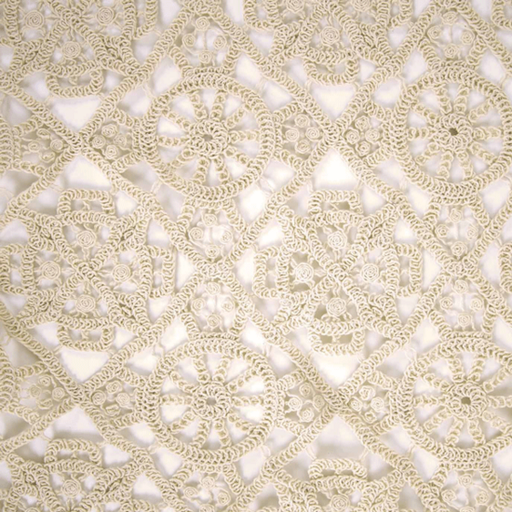 Gehaakt - Kant naturel met cirkelpatroon