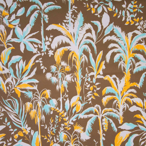 Zwemshort - Palmen bruin lichtblauw