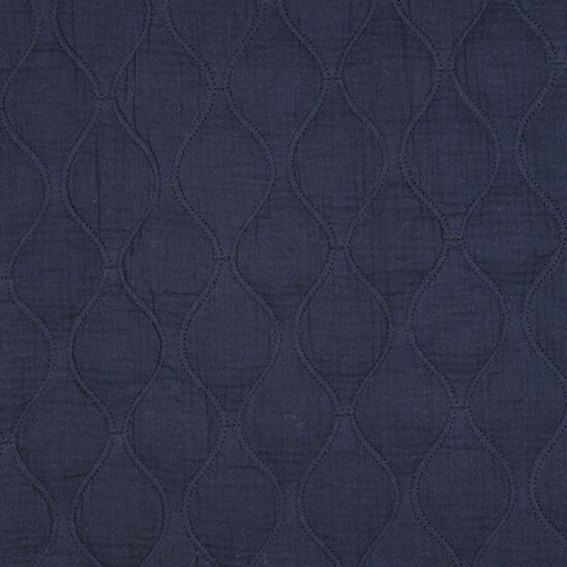 Matelasse gauze - ellips marine