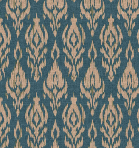 Canvas - Blauw ornament geometrisch