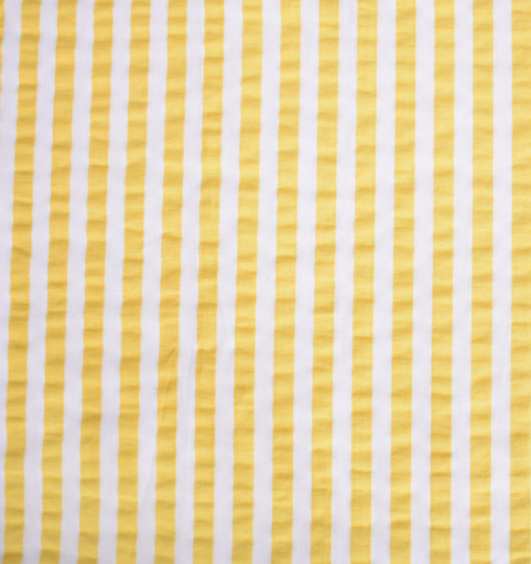 Seersucker katoen - Strepen geel 1 cm