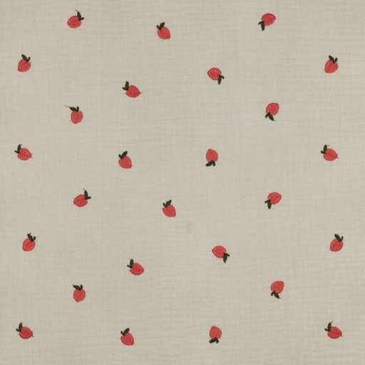 Double gauze - Geborduurd mandarijntje