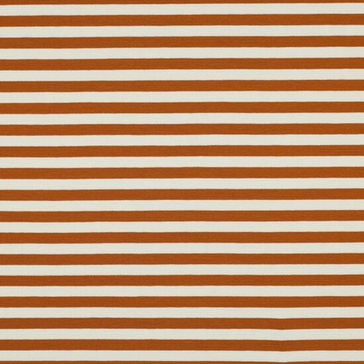 French terry - Roest ecru streep 10mm