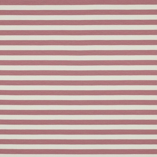 French terry - Oudroze ecru streep 10mm