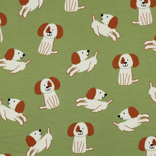 Sweater - Kwispelende hond groen