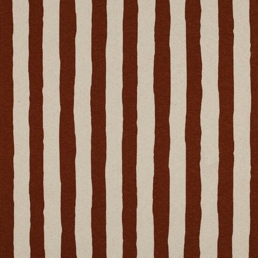 Tricot marcel - Brede strepen roest