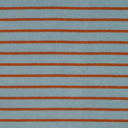 Badstof stretch - Strepen denim roest