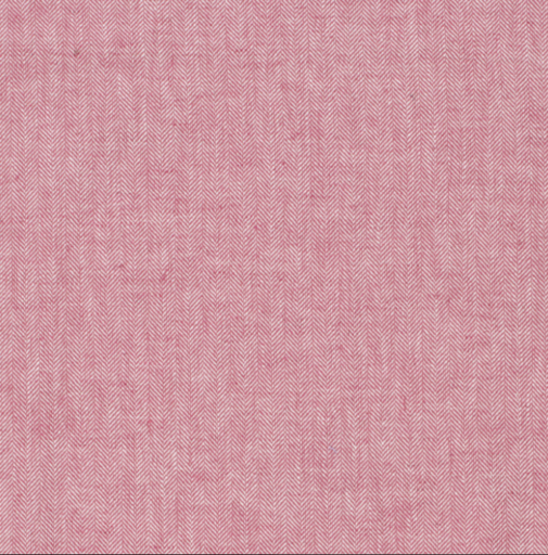 Linnen katoen 2 - Visgraat midden rood