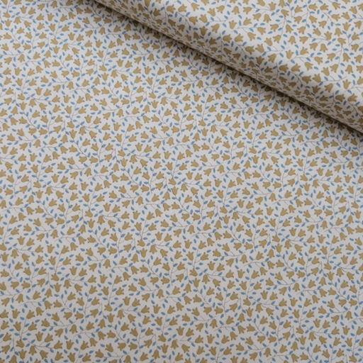 Katoen - Fleurs sophie geel