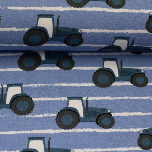 Jersey - Blauwe tractor op lijn