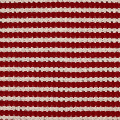 Gebreid - Jacquard stripes ecru donkerrood