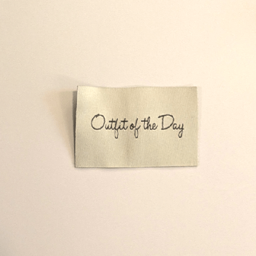 Label - Outfit of the day geschreven (5 stuks)