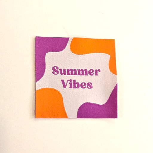 Label - Summer vibes oranje fuchsia (5 stuks)
