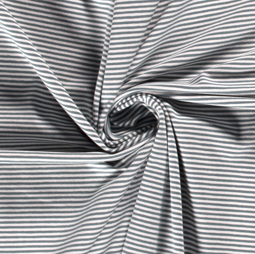 Jersey - mini stripes grijsblauw