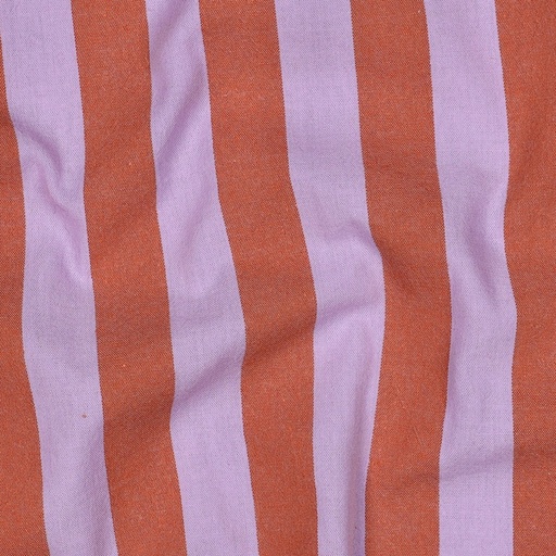 Katoen - lijnen lila oranje 22mm