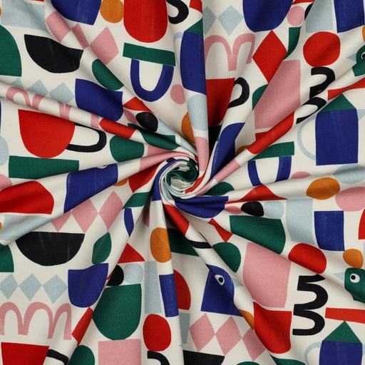 French terry -  Tetris vogels 